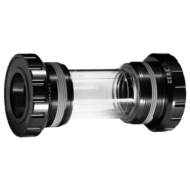 CEMA Threaded Bottom Bracket — BSA Frame (68/73mm) / 24mm Spindle (Shimano) / Hybrid Ceramic / Black