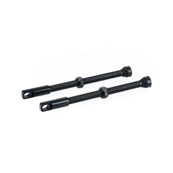 Oxford Tubeless Presta Valve — 80mm / Alloy / Black [2pc]