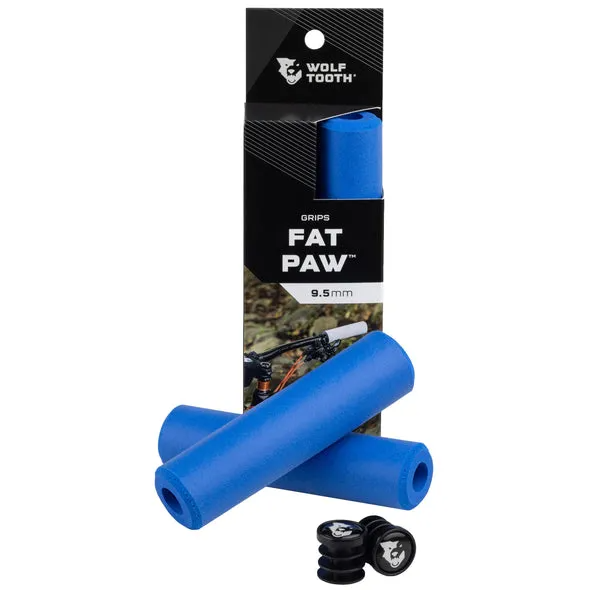 Wolf Tooth Fat Paw Slide-On Grips — Open End / Blue