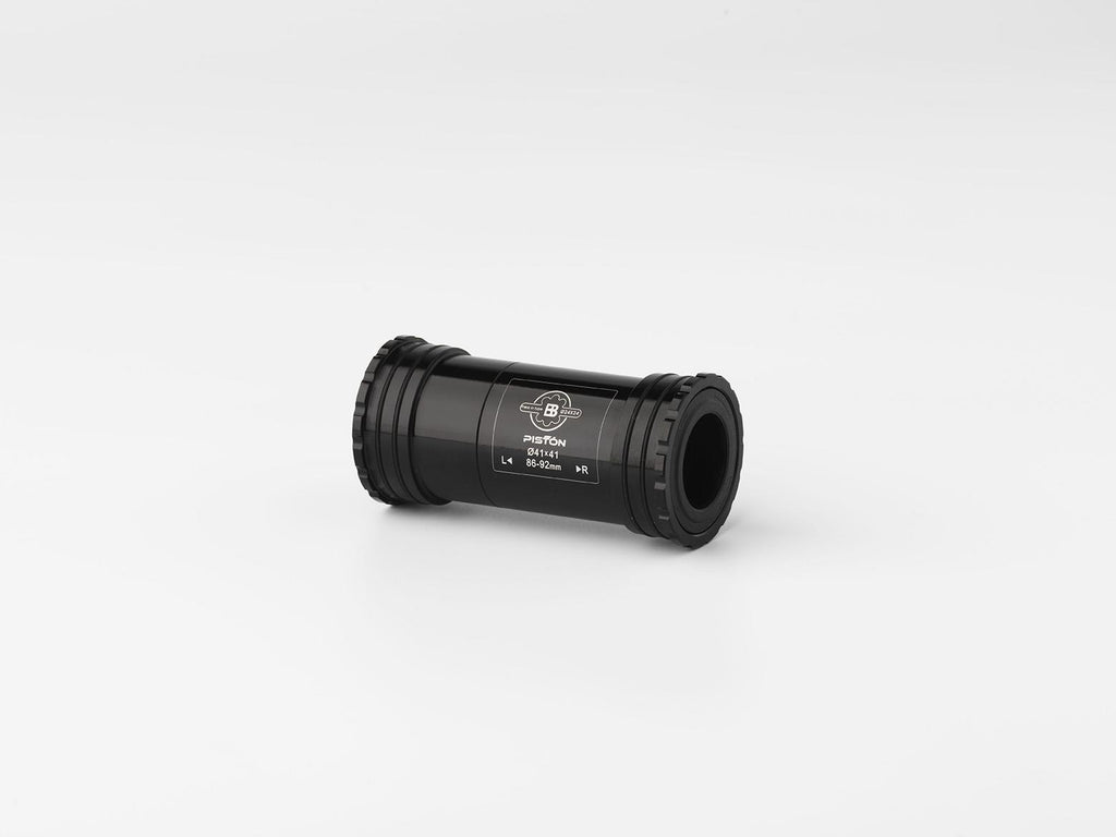 Piston Interlock Press Fit Bottom Bracket (Thread Together) — BB86/92 Frame / 24mm Spindle (Shimano) / Black