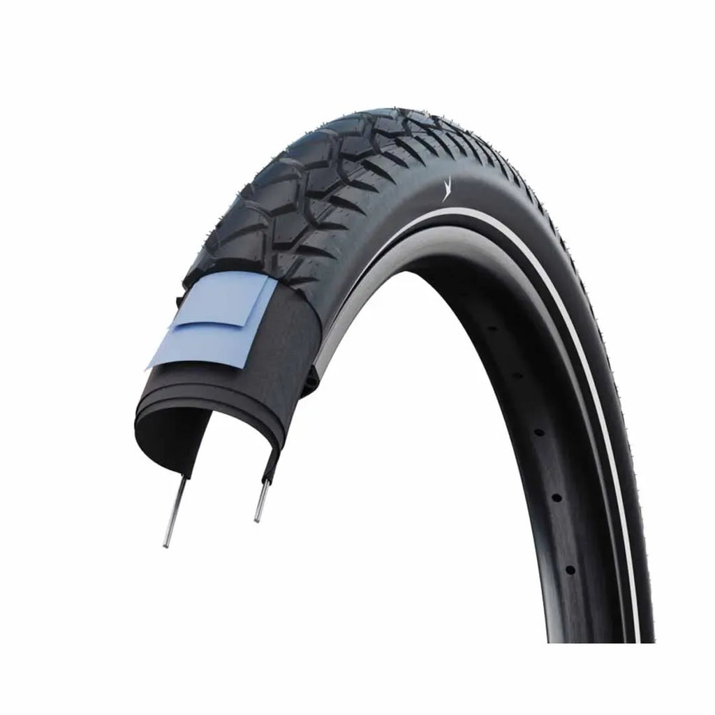 Schwalbe Hybrid Al Grounder Wire Bead Tyre — 27.5 x 2.60" (65-584) / ADDIX Green Double Defense + RaceGuard / Reflective / Black Wall