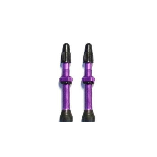 Generic Tubeless Presta Valve — 44mm / Alloy / Purple [2pc]