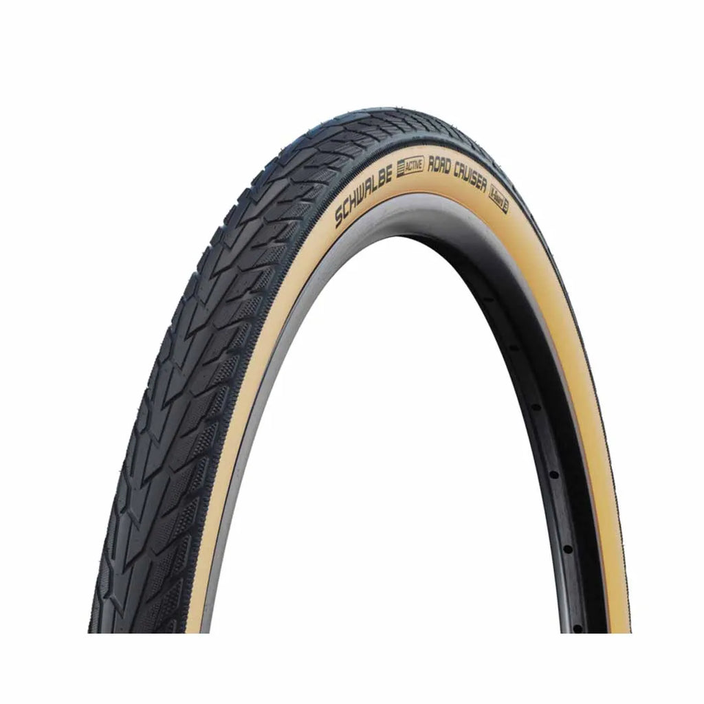 Schwalbe Road Cruiser Wire Bead Tyre — 700 x 45c (47-622) / Green Compound K-Guard / Gum Wall