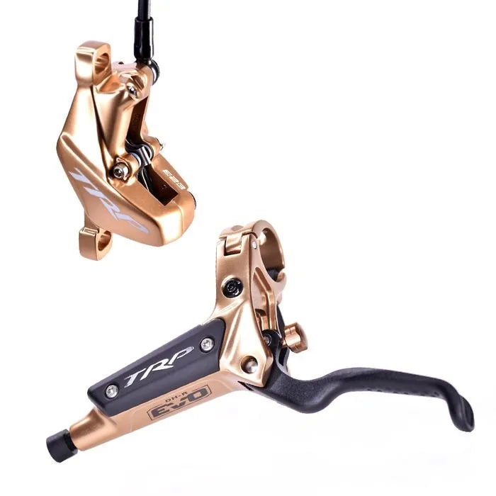 TRP DHR EVO Hydraulic Disc Brake (Front Right) — Post Mount / Gold
