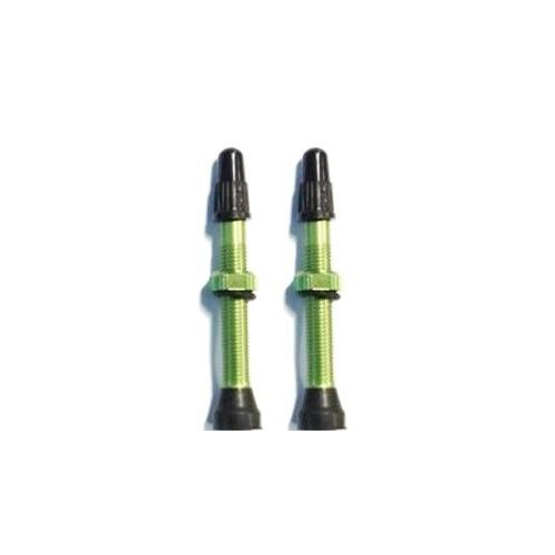 Generic Tubeless Presta Valve — 44mm / Alloy / Green [2pc]