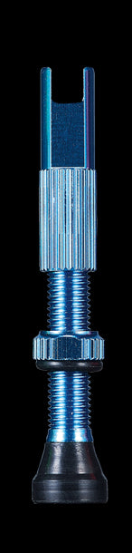 Chepark Tubeless Presta Valve — 40mm / Alloy / Blue [2pc]
