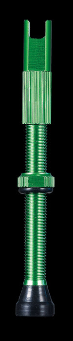Chepark Tubeless Presta Valve — 40mm / Alloy / Green [2pc]
