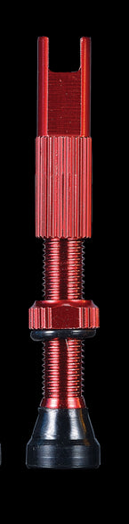 Chepark Tubeless Presta Valve — 40mm / Alloy / Red [2pc]