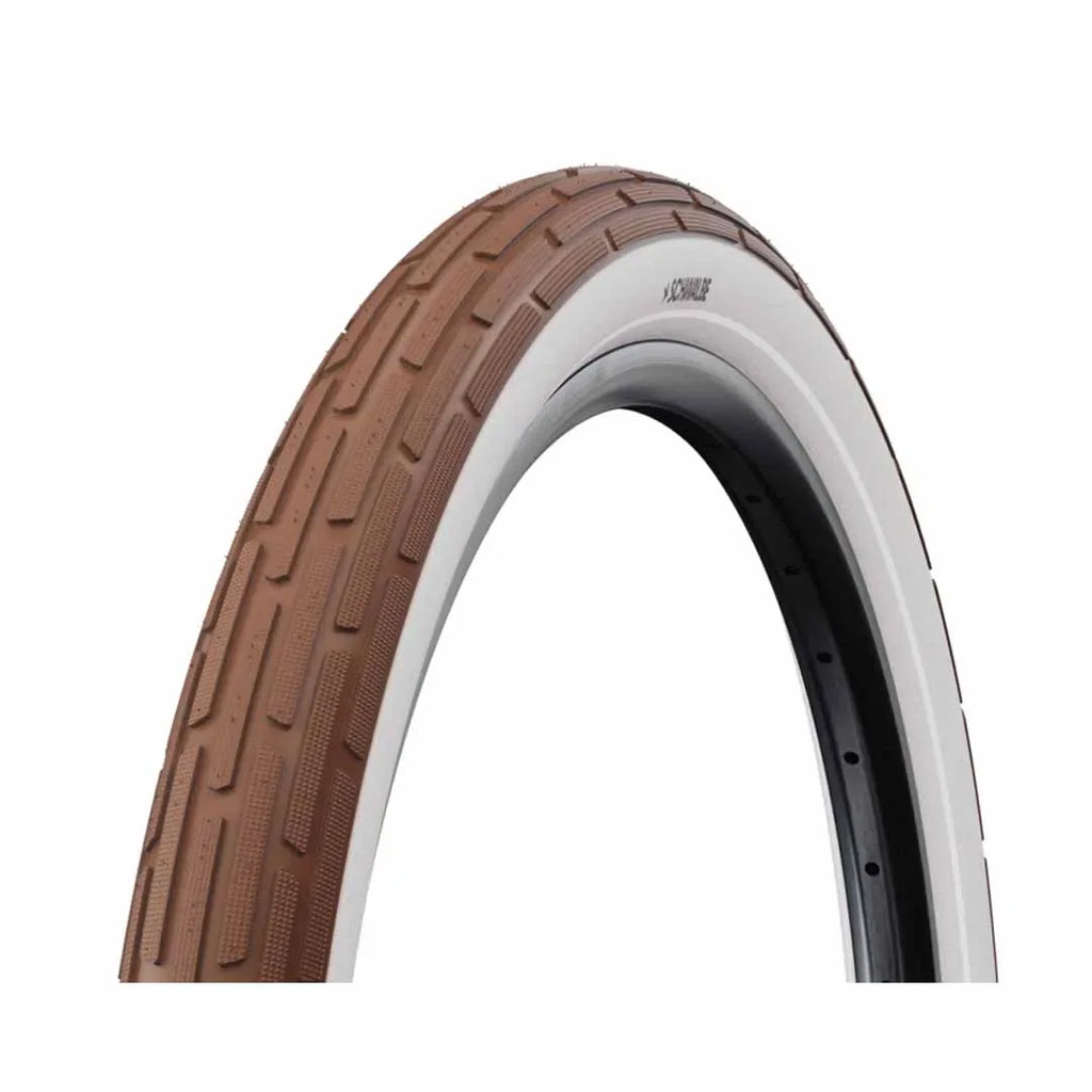 Schwalbe Motion Fat Frank Wire Bead Tyre  — 26 x 2.35" (60-559) / SBC K-Guard / Reflective / Brown / White Wall