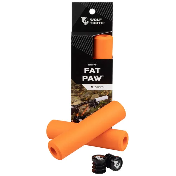 Wolf Tooth Fat Paw Slide-On Grips — Open End / Orange