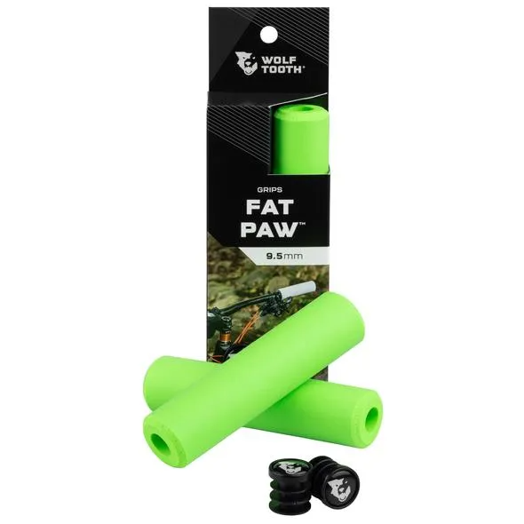Wolf Tooth Fat Paw Slide-On Grips — Open End / Green