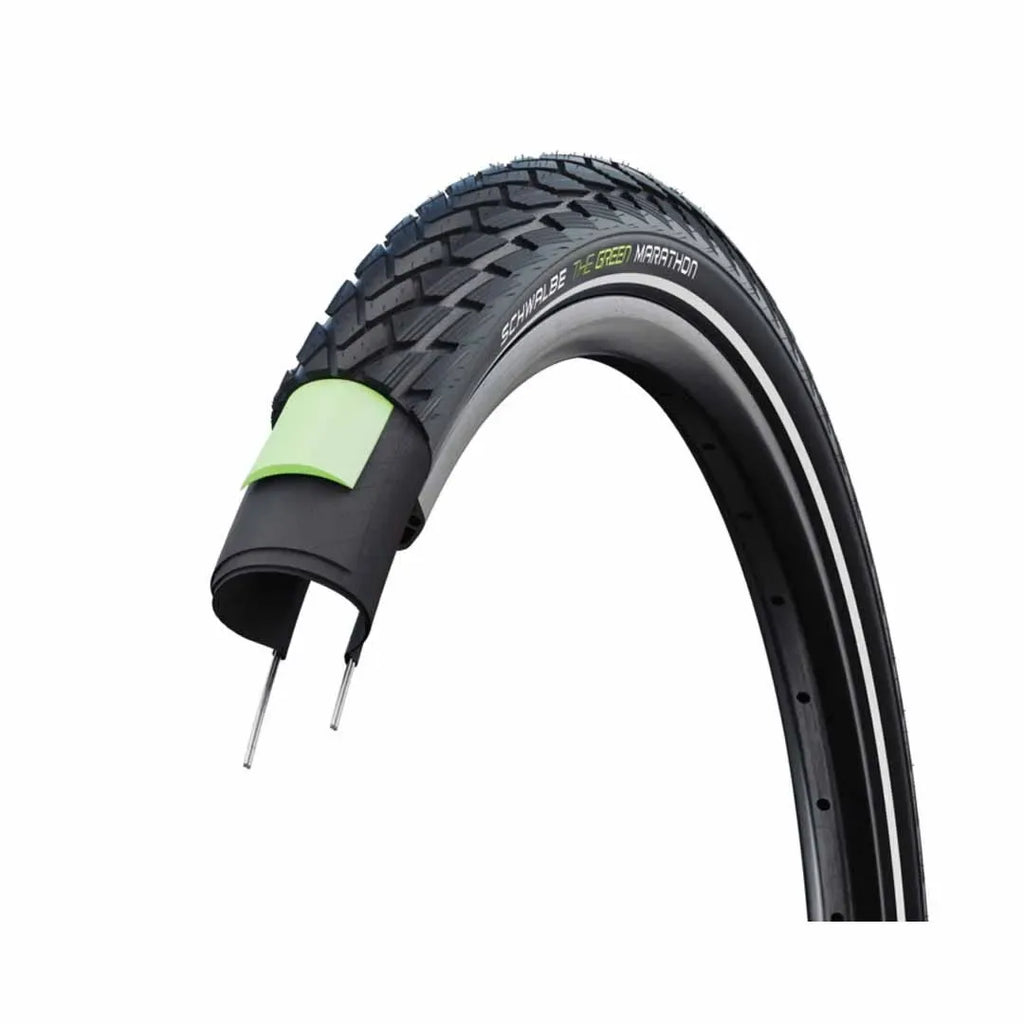 Schwalbe Green Marathon Wire Bead Tyre — 29 x 2.15" (55-622) / ADDIX Eco GreenGuard / Reflective / Black Wall