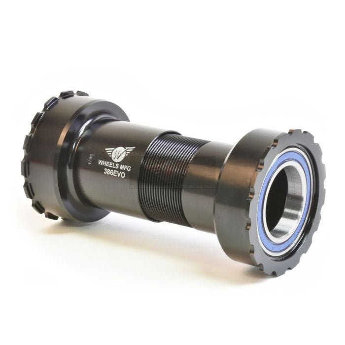 Wheels Mfg Press Fit Bottom Bracket (Thread Together) — BB386EVO Frame / 24mm Spindle (Shimano) / Black