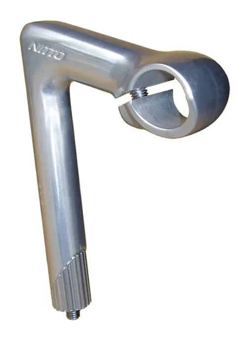 Nitto NTC150 Quill Stem — 22.2mm Quill (For 1" Headset) / 25.4mm Bar / 80mm Reach x 72° / Alloy / Silver