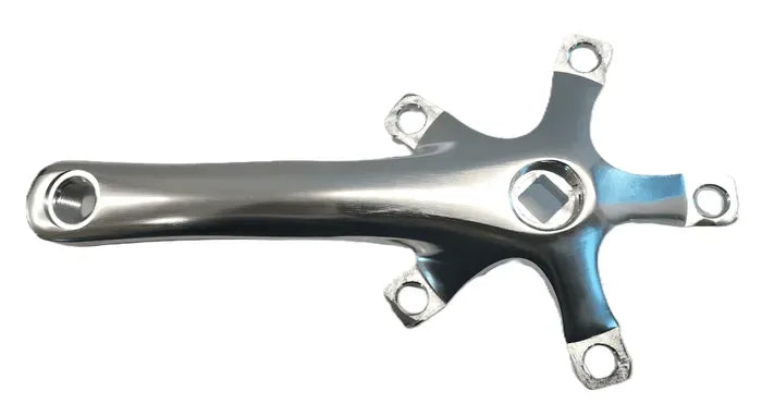 Alloy Crank Arm (v2) — Right Hand / 155mm / Square Taper (JIS) / Diamond Orientation / 110 BCD / Polished Silver