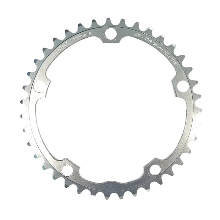 Stronglight Road Chainring — 39t / 135mm BCD x 5 / For Campagnolo 9/10spd / Alloy / Silver