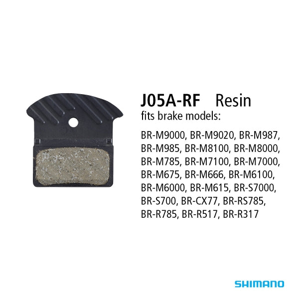 Shimano J05A-RF Disc Brake Pads — Resin Compound / Alloy Plate