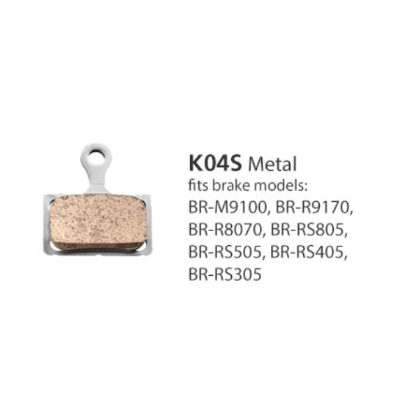 Shimano K04S Disc Brake Pads — Metallic Compound / Steel Plate
