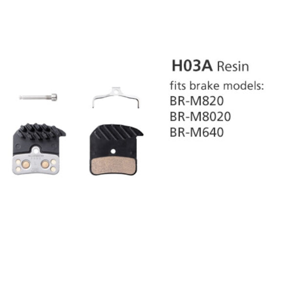 Shimano H03A-RF Disc Brake Pads — Resin Compound / Alloy Plate