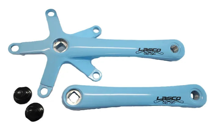 Lasco Alloy Crankset — 170mm / Square Taper / 130mm BCD / Baby Blue