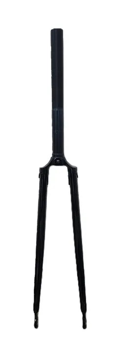 Rigid Road Fork — For 700c Wheel / 1" Threaded / Caliper Brake / Steel + Cr-mo / Black