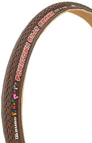 Duro Fixie Pop Folding Tyre  — 700 x 24c (24-622) / Brown / Brown Wall