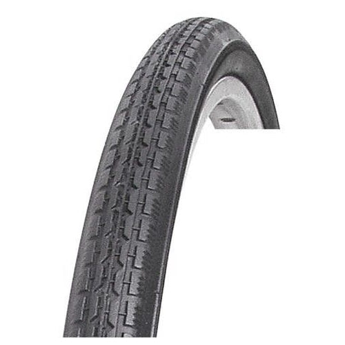 Vee Block Pattern Wire Bead Tyre  — 27 x 1 3/8" (37-630) / Black Wall