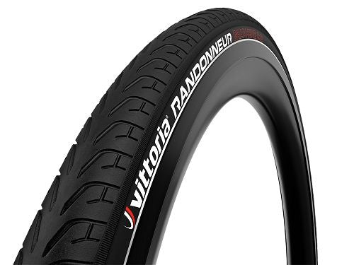 Vittoria Randonneur Wire Bead Tyre  — 700 x 47c (47-622) / Reflective / Black Wall