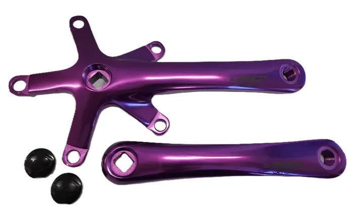 Lasco Alloy Crankset — 170mm / Square Taper / 130mm BCD / Purple