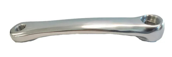 Low Profile Alloy Crank Arm — Left Hand / 175mm / Square Taper (JIS) / Diamond Orientation / Silver