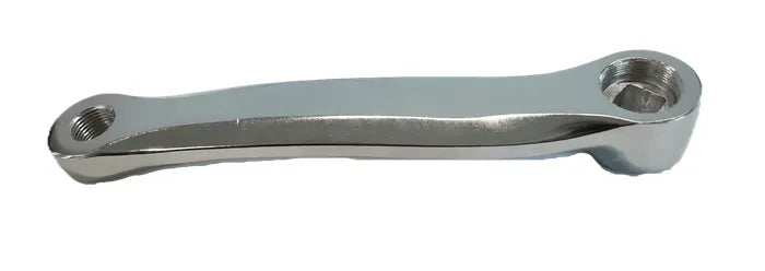 Steel Crank Arm — Left Hand / 165mm / Square Taper (JIS) / Diamond Orientation / Chrome Silver