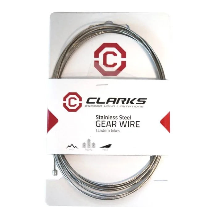 Clarks Tandem Gear Inner Cable —  3060mm Length / Fits Most Systems