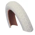 Semi Slick Wire Bead Tyre  — 12 1/2 x 2 1/4" (47-203) / White / White Wall