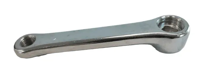 Steel Crank Arm — Left Hand / 127mm / Square Taper (JIS) / Diamond Orientation / Chrome Silver