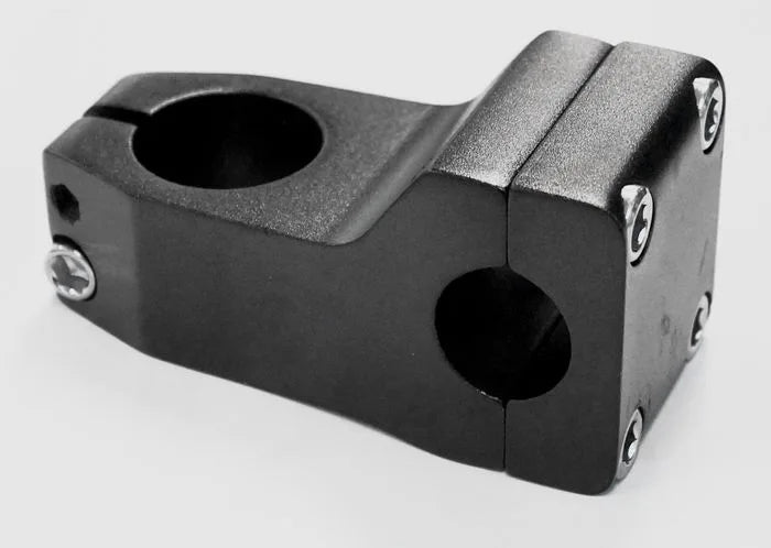 BMX Threadless Stem — 1 1/8" (28.6mm) Steerer / 55mm x 0° / 22.2mm Bar / Alloy / Black