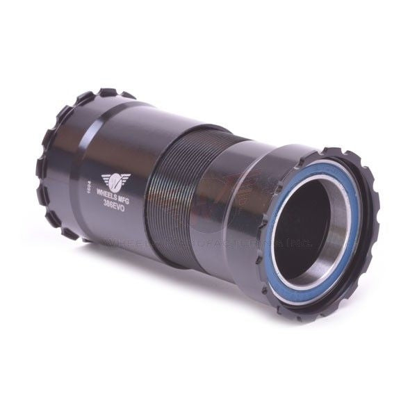 Wheels Mfg Press Fit Bottom Bracket (Thread Together) — BB386EVO Frame / 30mm Spindle / Angular Contact / Black