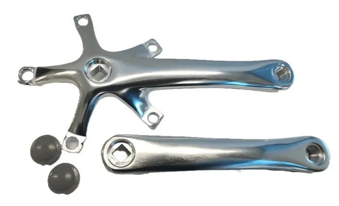 Lasco Alloy Crankset — 170mm / Square Taper / 130mm BCD / Silver
