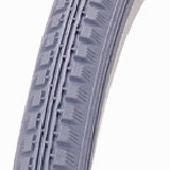 Vee Block Pattern Wire Bead Tyre  — 24 x 1 3/8" (37-540) / Grey / Grey Wall