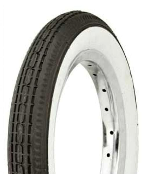 Semi Slick Wire Bead Tyre  — 12 1/2 x 2 1/4" (54-203) / White Wall