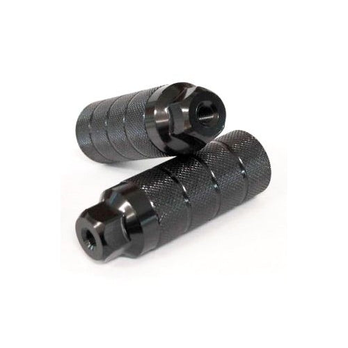 Foot Pegs — 3/8" x 26 TPI Threaded / 36 x 110mm / Steel / Black[2pc]