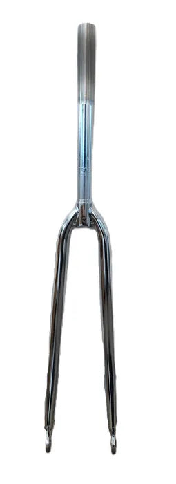 Rigid Road Fork — For 700c Wheel / 1" Threaded / Caliper Brake / Steel / Chrome Silver