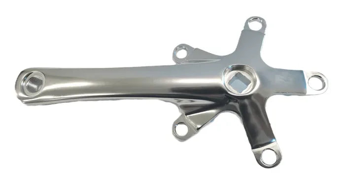 Alloy Crank Arm (v1) — Right Hand / 155mm / Square Taper (JIS) / Diamond Orientation / 110 BCD / Polished Silver