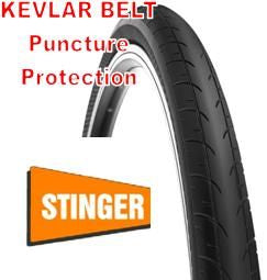Duro Stinger Wire Bead Tyre  — 700 x 28c (28-622) / Reflective / Black Wall