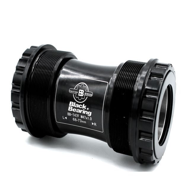 BlackBearing B5 Threaded Bottom Bracket — T47 Frame (68/73mm) / 30mm Spindle / Black