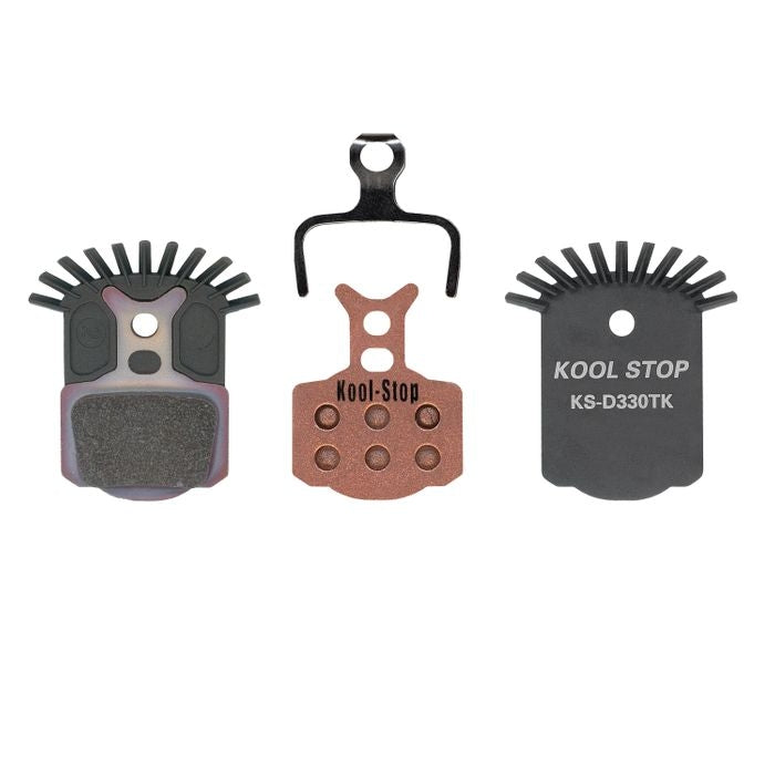 Kool Stop KSD330TK Finned Pro Disc Brake Pads — Metallic Compound / Steel Plate / Formula