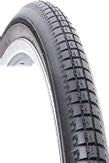Vee Block Pattern Wire Bead Tyre  — 26 x 1 3/8 x 1 1/2" (37-590) / Black Wall