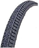 Block Pattern Wire Bead Tyre  — 22 x 1 3/8" (37-501) / Black Wall