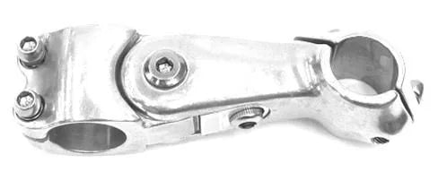 Adjustable Threadless Stem — 1 1/8" (28.6mm) Steerer / 105mm x 0-50° / 25.4mm Bar / Alloy / Silver