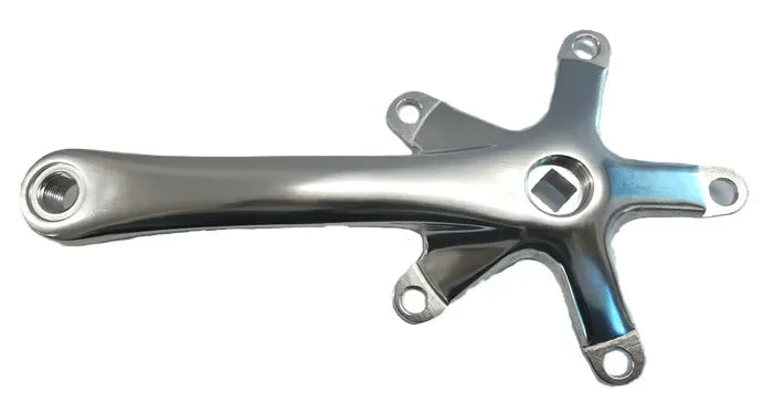 Alloy Crank Arm — Right Hand / 175mm / Square Taper (JIS) / Diamond Orientation / 130 BCD / Polished Silver