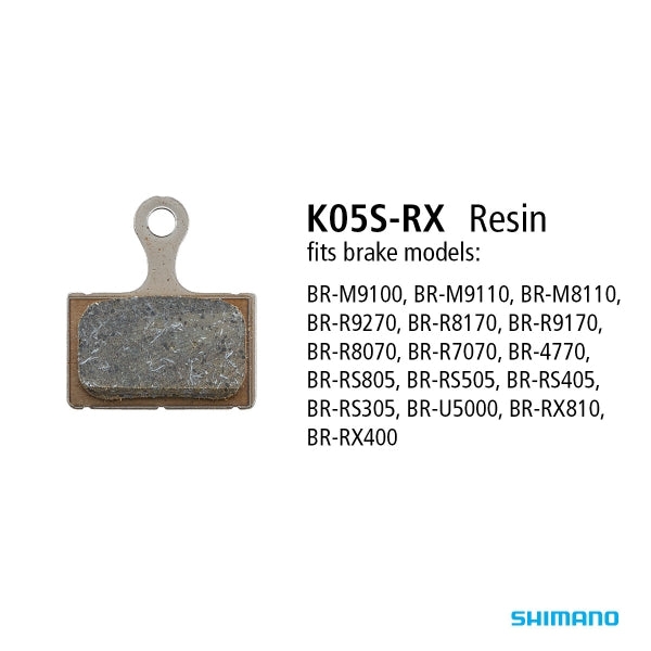 Shimano K05S-RX Disc Brake Pads — Resin Compound